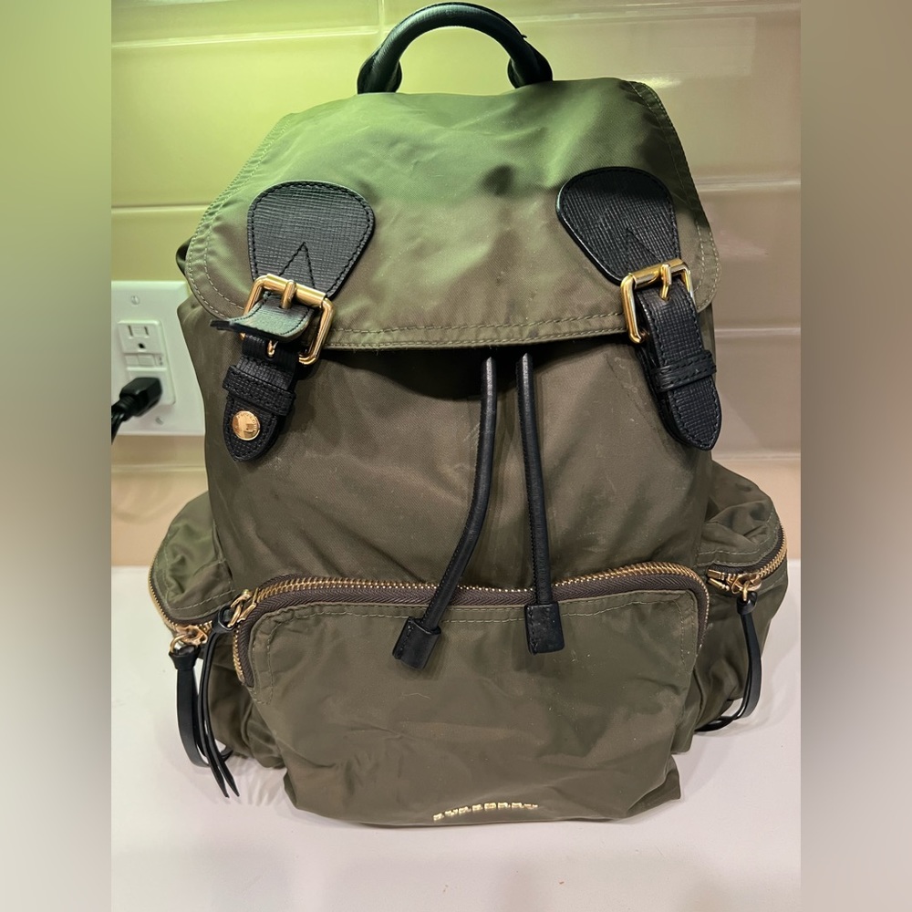 Rucksack Backpack Nylon with Leather Large